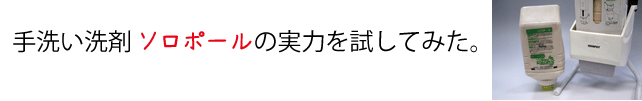 手洗い洗剤ソロポールの実力を試してみた。